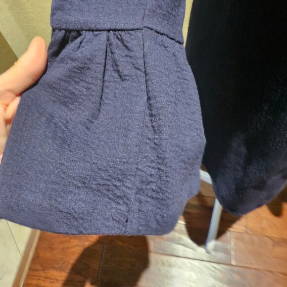 J.Crew Dress Medium Navy Ruffled Bell Sleeve Shift Sheath Classic Work Cocktail - Picture 6 of 11